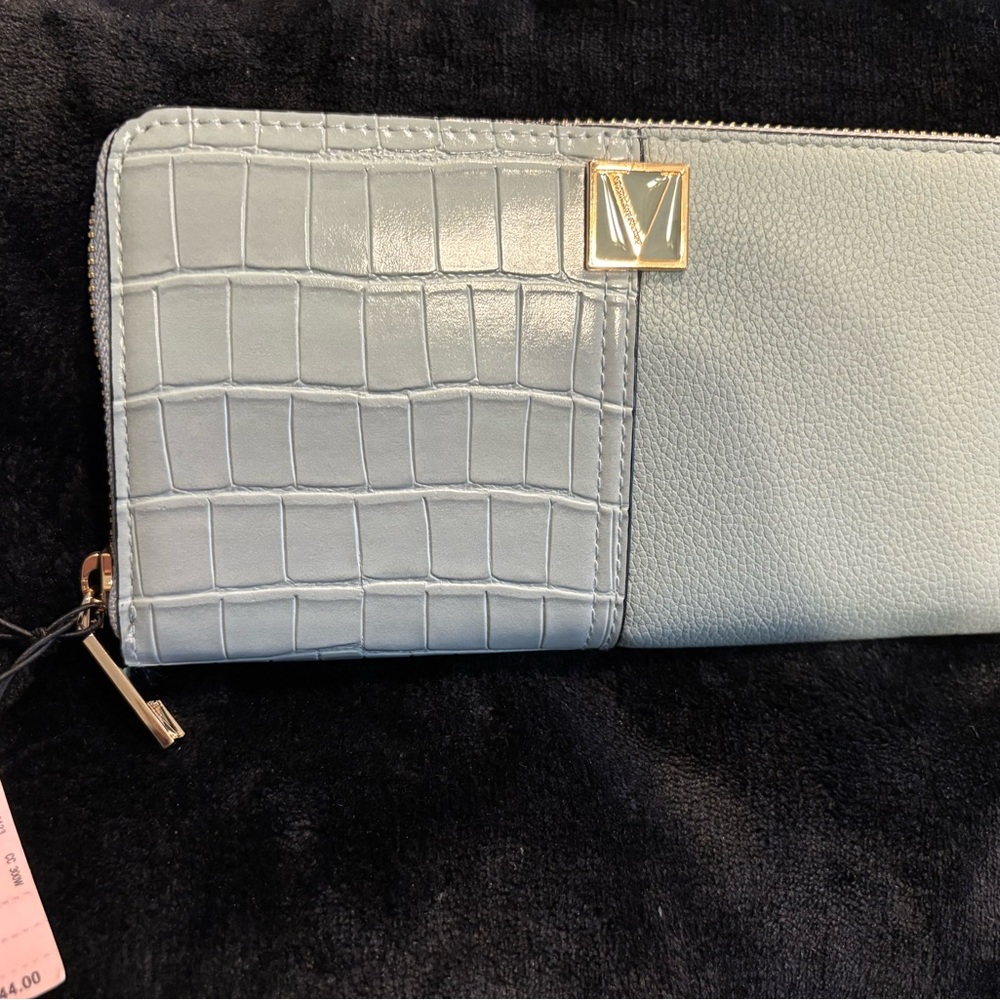 Victoria's Secret Blue Croc-Embossed Wallet